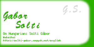 gabor solti business card